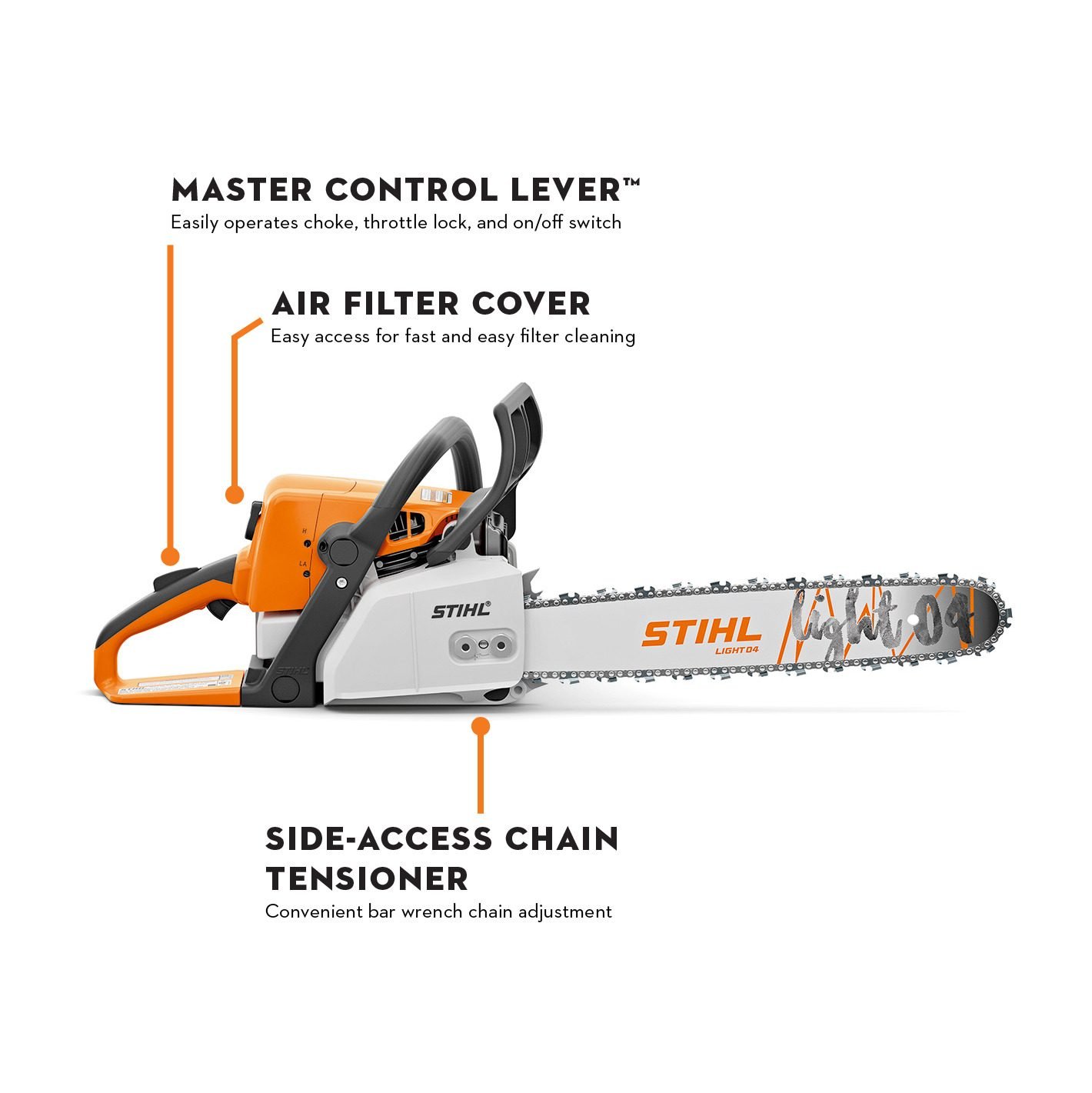 MS 250 Gasoline Chainsaw - Image 2
