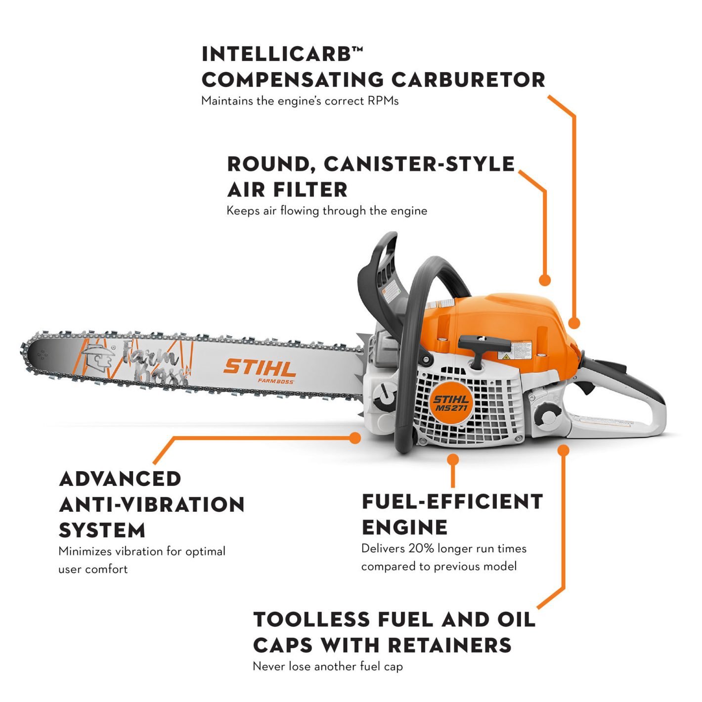 MS 271 Gasoline Chainsaw - Image 2